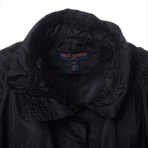 LOUIS VUITTON Size 34 Nylon Blouson Monogram Jacket black WS15439