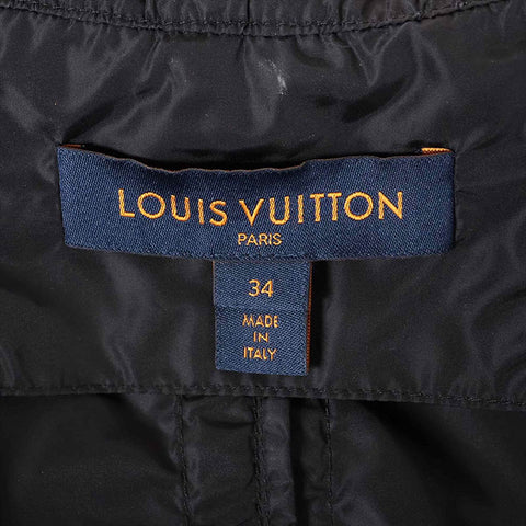 LOUIS VUITTON Size 34 Nylon Blouson Monogram Jacket black WS15439