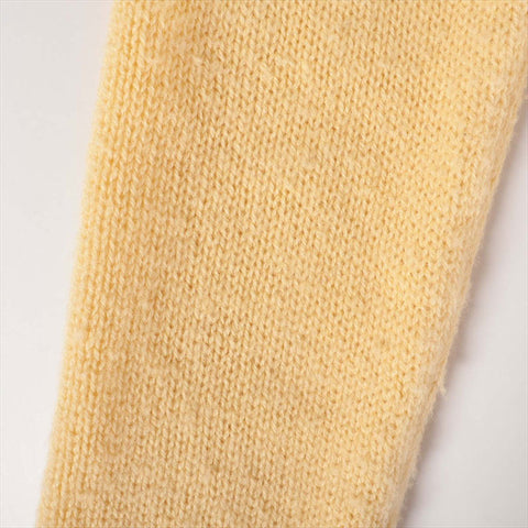 CELINE Size: M Crew neck sweater 2024AW logo knit yellow WS15441