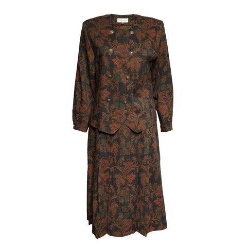 BURBERRY Size: 15 All-over vintage wool suit Brown WS15446