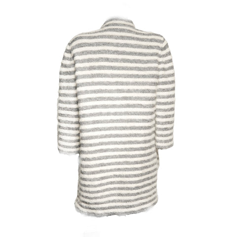 Christian Dior Size:9 Border wool duffle coat coat White gray WS15458