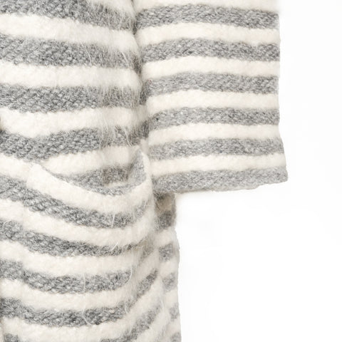 Christian Dior Size:9 Border wool duffle coat coat White gray WS15458