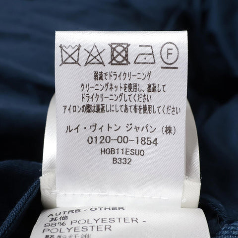 LOUIS VUITTON 23Stainless Steel Monogram Padded Puffer Denim Jacket blue WS15459