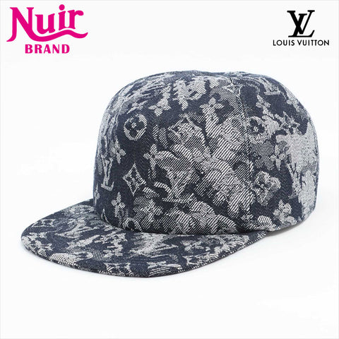 LOUIS VUITTON Monogram Denim Tapestory cap Navy WS15461
