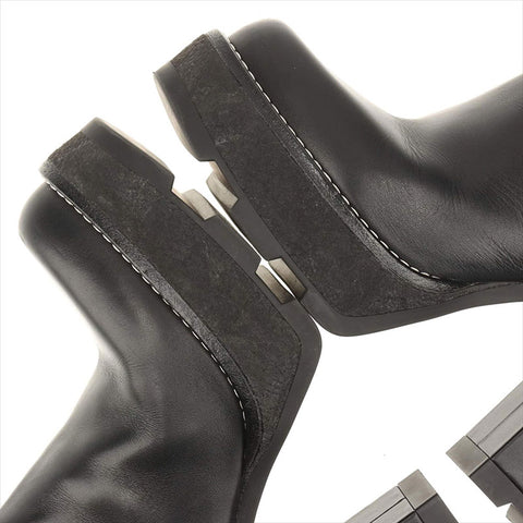 LOUIS VUITTON LV Bobur Line 23 Leather Side Gore Boots Size 36 LS0263 Monogram LV Logo boots black WS15462