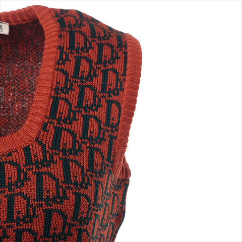 Christian Dior Size:M Trotter wool knit Vest Orange WS15470
