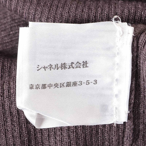 CHANEL Size:38 cashmere high neck 05A 2005 knit purple WS15472