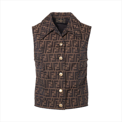 FENDI Zucca Vest Brown WS15473