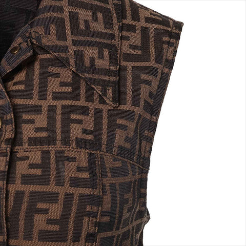 FENDI Zucca Vest Brown WS15473