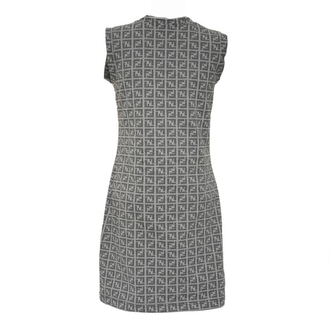FENDI Zucchino Size: 44 Sleeveless Polyester Rayon one piece gray WS15474