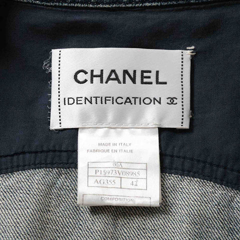 CHANEL Size:42 Denim Blouson 00A 2000 Jacket blue WS15475