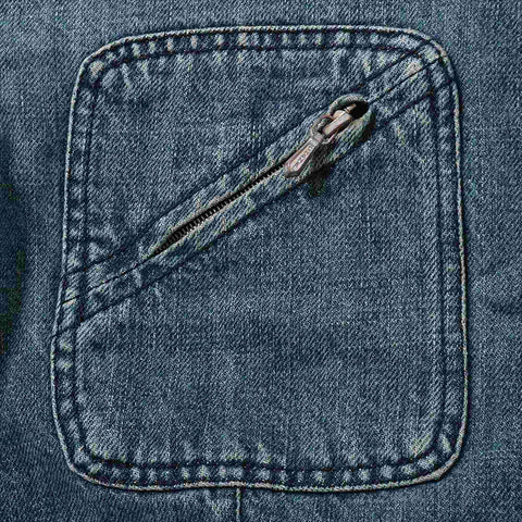 CHANEL Size:42 Denim Blouson 00A 2000 Jacket blue WS15475