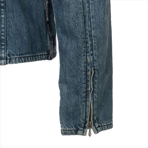 CHANEL Size:42 Denim Blouson 00A 2000 Jacket blue WS15475