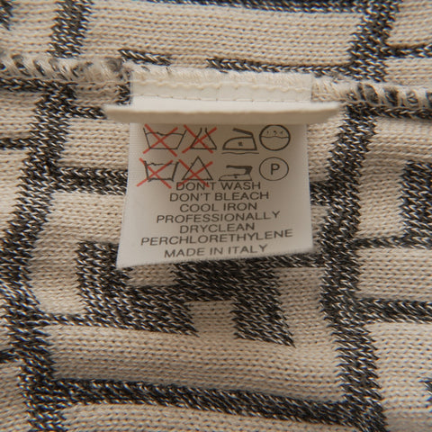 FENDI Size: 36 Zucca pattern cotton cardigan White gray WS15480