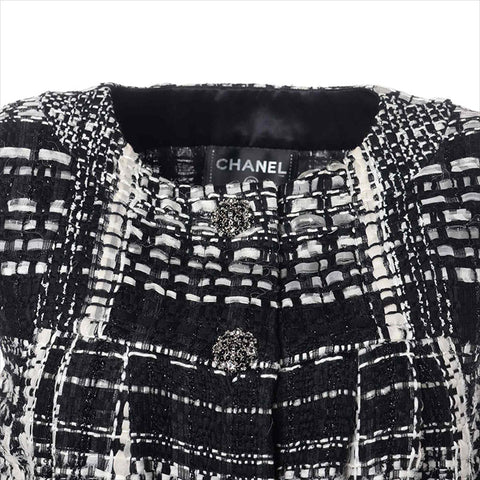 CHANEL Size:34 Tweed Sleeveless 2015 Gripoa Button one piece black WS15481