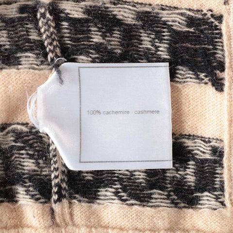 CHANEL Size:40 cashmere border logo 01A cardigan beige WS15482