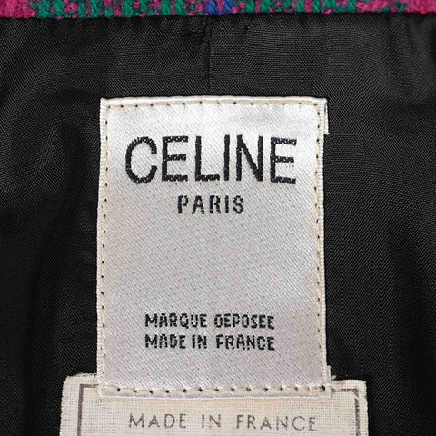 CELINE Check Gold Button Jacket green WS15483