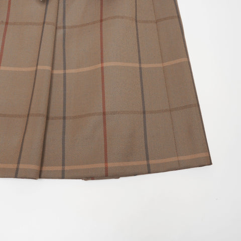 BURBERRY Size:7 Wool Check Suit Skirt suit Brown WS15485