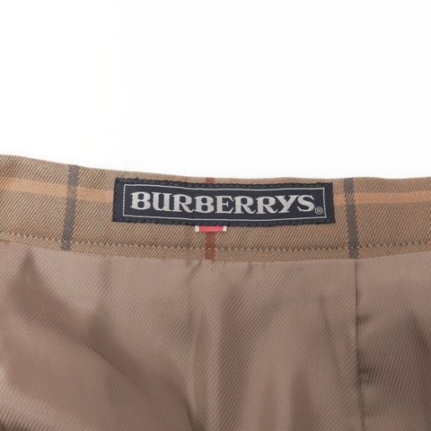 BURBERRY Size:7 Wool Check Suit Skirt suit Brown WS15485