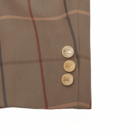 BURBERRY Size:7 Wool Check Suit Skirt suit Brown WS15485