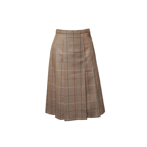 BURBERRY Size:7 Wool Check Suit Skirt suit Brown WS15485