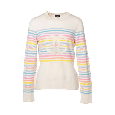 CHANEL Size:38 COCO Mark P60508 Rainbow 19 years sweater multicolor WS15487