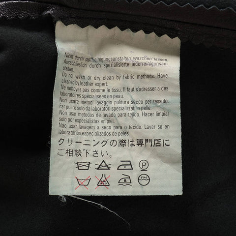 FENDI Size:44 Leather Logo Short sleeve T-shirt black WS15492