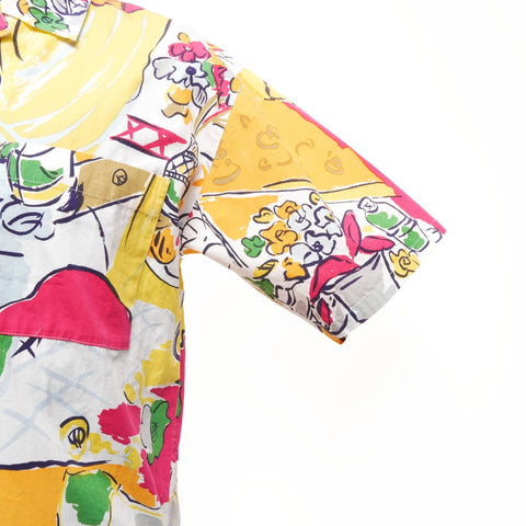 Christian Dior Size: M Graphic all-over pattern Short sleeve shirt multicolor WS15495