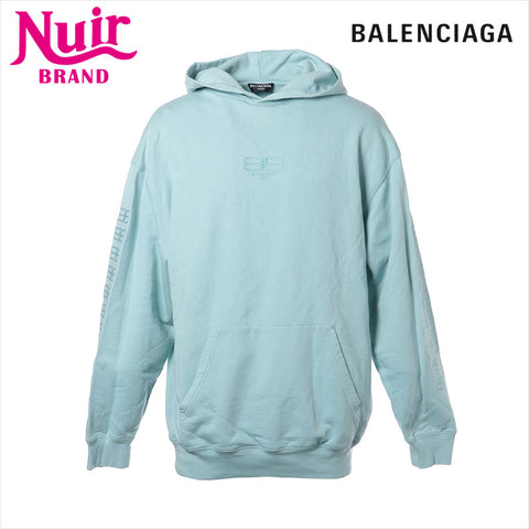 BALENCIAGA Size: S Logo embroidery 22 years Parker Light blue WS15496