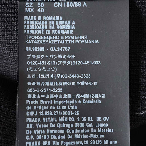 PRADA Size: 50 Knit switching down jacket 18 years Jacket black WS15498