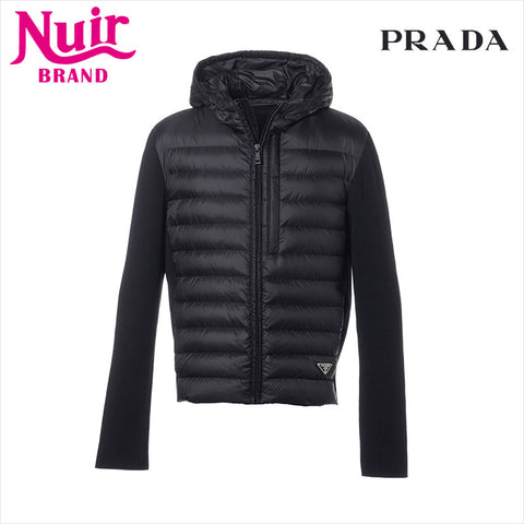 PRADA Size: 50 Knit switching down jacket 18 years Jacket black WS15498