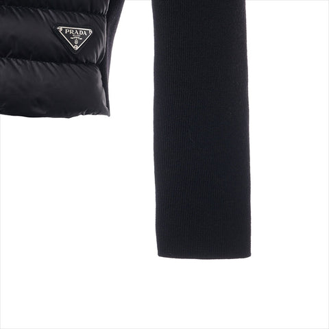 PRADA Size: 50 Knit switching down jacket 18 years Jacket black WS15498