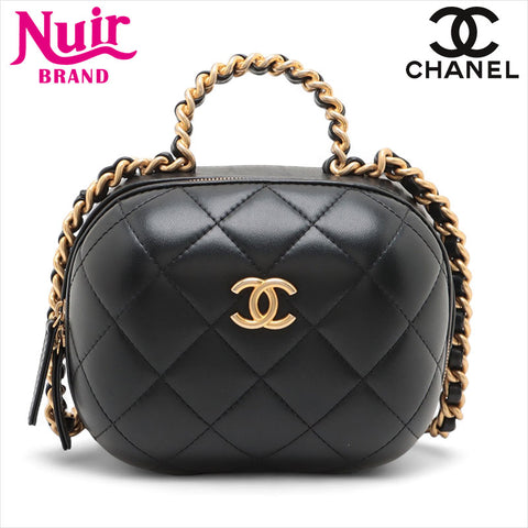 Chanel Matelasse Vanity 2Way Lambskin手提包黑色WS15502