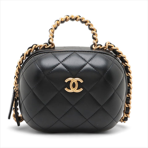 Chanel Matelasse Vanity 2Way Lambskin手提包黑色WS15502