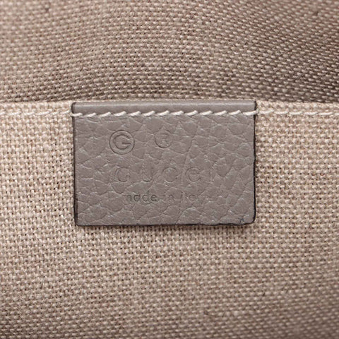 Gucci皮革竹手拿包灰色WS15503