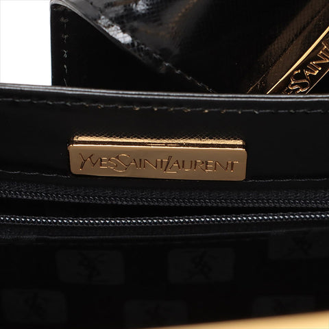 Yves Saint Laurent YSL漆皮手提包黑色WS15504