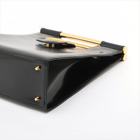 Yves Saint Laurent YSL漆皮手提包黑色WS15504