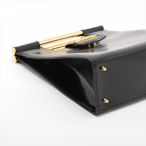 Yves Saint Laurent YSL漆皮手提包黑色WS15504
