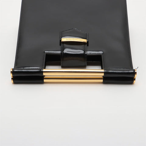 Yves Saint Laurent YSL漆皮手提包黑色WS15504