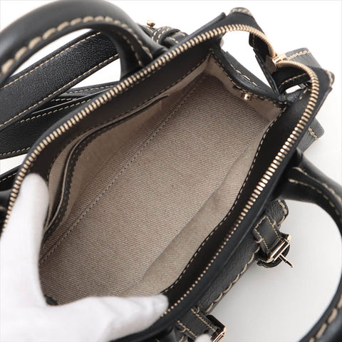 Chloe Edith Mini 2way皮革肩带黑色WS15506