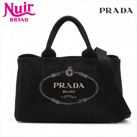 Prada Canapa M 2Way手提袋黑色WS15507