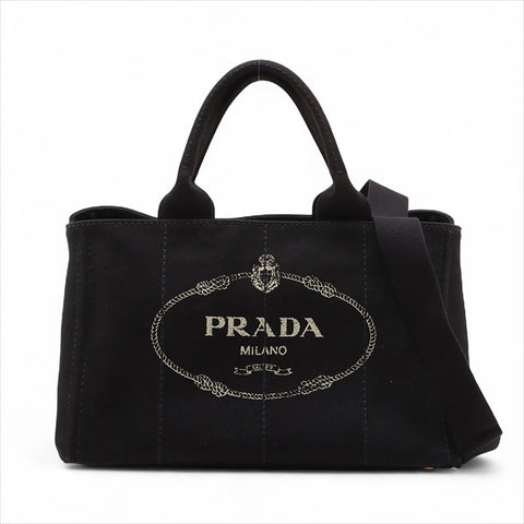 Prada Canapa M 2Way手提袋黑色WS15507