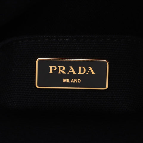 PRADA Canapa M 2way Tote Bag black WS15507