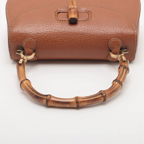 Gucci Bamboo 2way皮革肩带棕色WS15508