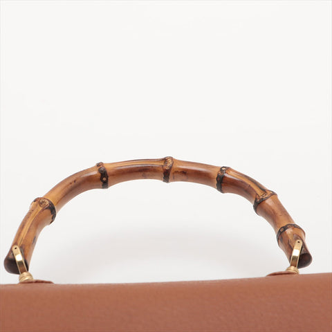 Gucci Bamboo 2way皮革肩带棕色WS15508