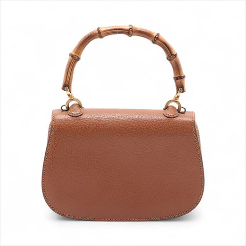 Gucci Bamboo 2way皮革肩带棕色WS15508