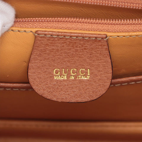 Gucci Bamboo 2way皮革肩带棕色WS15508