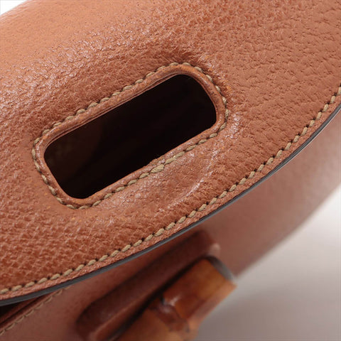 Gucci Bamboo 2way皮革肩带棕色WS15508