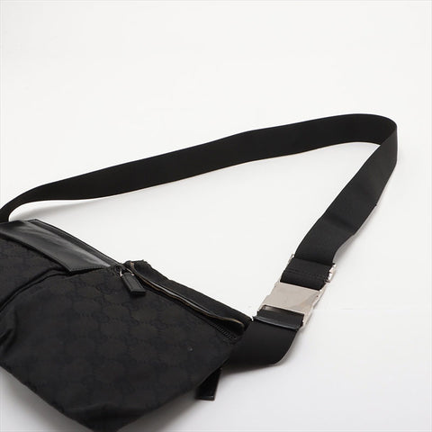 GUCCI GG canvas belt Waist bag black WS15510