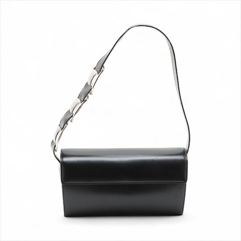 Salvatore Ferragamo Leather One Shoulder Bag Shoulder Bag black WS15513